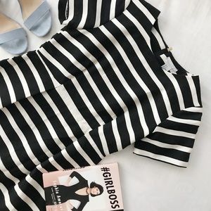 H&M Black and White Striped Dress